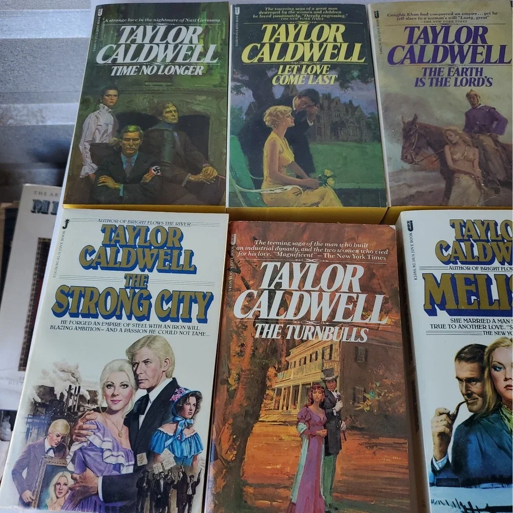 Lot of 35 Taylor Caldwell Vintage Paperback Historical Romance Books NOS